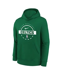 Nike Big Boys and Girls Kelly Green Boston Celtics 2025/26 Club Fleece Practice Hoodie