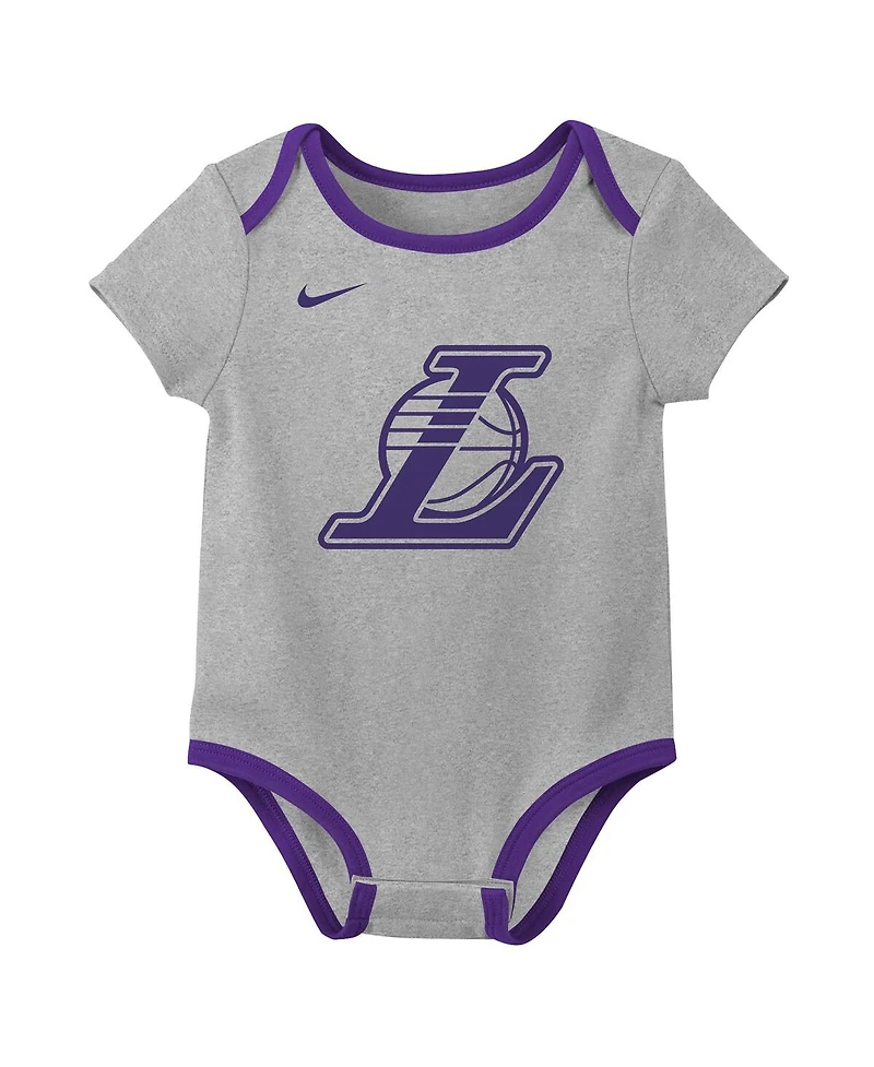 Nike Baby Boys and Girls Newborn 2-Piece Los Angeles Lakers Bodysuit Set