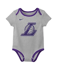 Nike Baby Boys and Girls Newborn 2-Piece Los Angeles Lakers Bodysuit Set