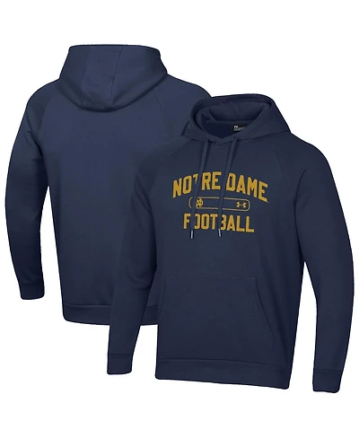 Under Armour Men's Navy Notre Dame Fighting Irish 2025 Sideline Rival Fleece Hoodie