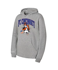Mitchell & Ness Big Boys and Girls Heather Gray Fc Cincinnati Mascot Break Out Pullover Hoodie