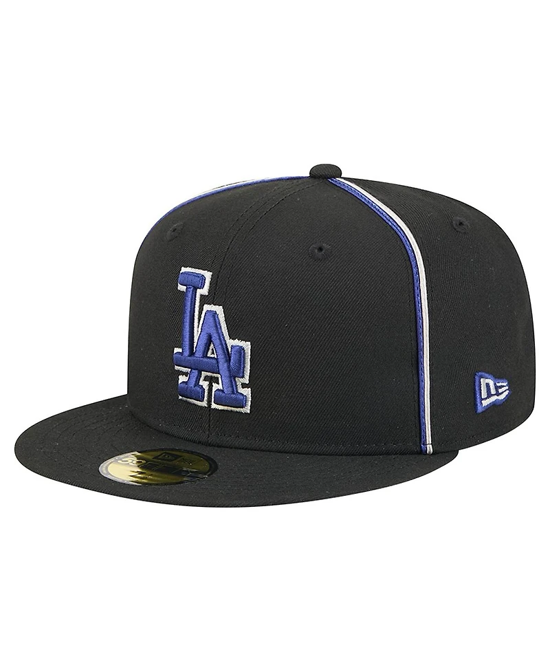 New Era Men's Black Los Angeles Dodgers Soutache 59FIFTY Fitted Hat