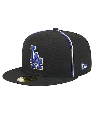 New Era Men's Black Los Angeles Dodgers Soutache 59FIFTY Fitted Hat