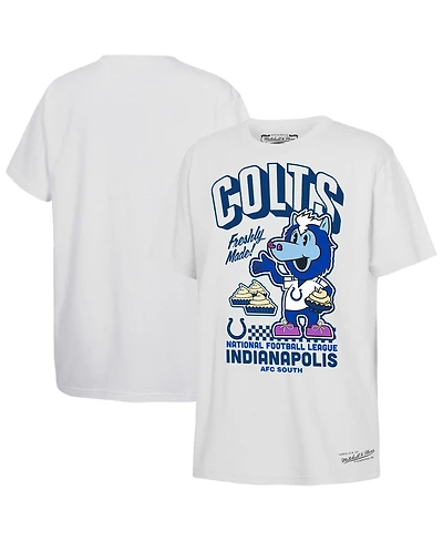 Mitchell & Ness Big Boys and Girls White Indianapolis Colts Blue Pie Day T-Shirt