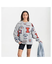 Gameday Couture Women's Gray Illinois Fighting Illini Always on Repeat Fleece Sweatshirt