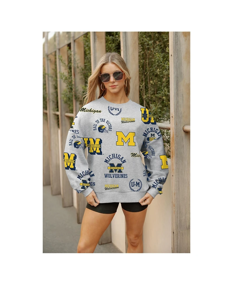 Gameday Couture Women's Gray Michigan Wolverines Always on Repeat Fleece Sweatshirt