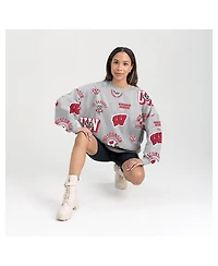 Gameday Couture Women's Gray Wisconsin Badgers Always on Repeat Fleece Sweatshirt