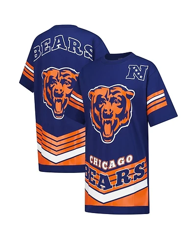 Gameday Couture Women's Navy Chicago Bears Perfect Score Vintage T-Shirt Dress