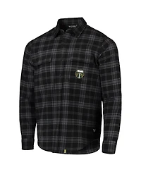 The Wild Collective Men's Black Portland Timbers Buffalo Check Button-Up Shirt