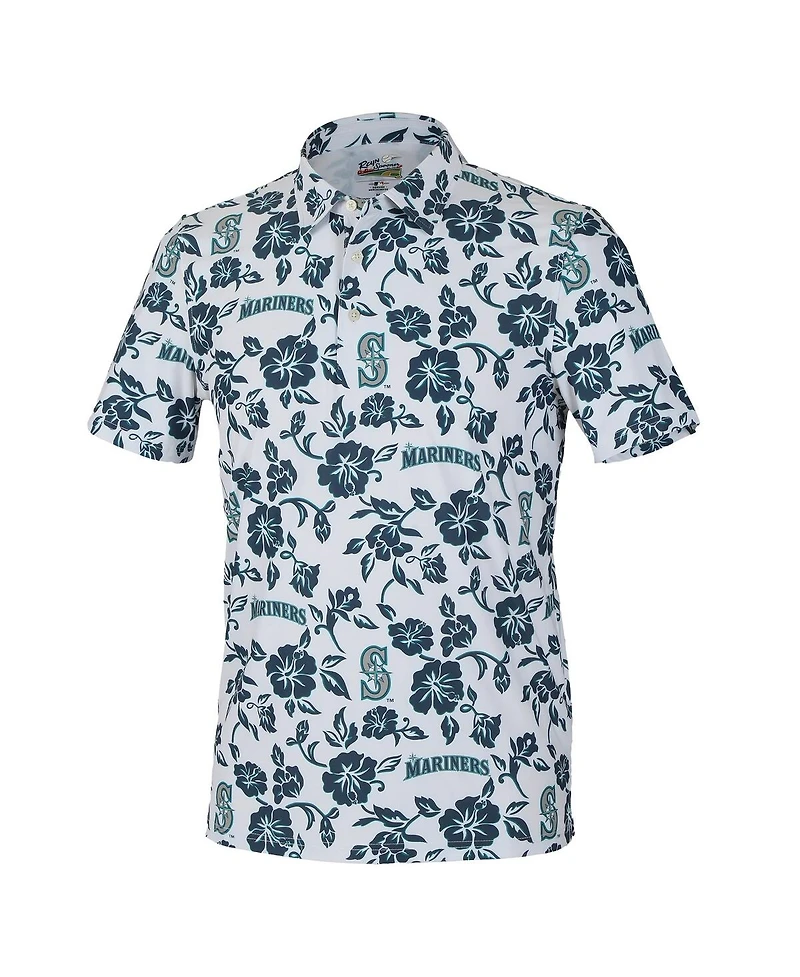 Reyn Spooner Men's White Seattle Mariners Pua Performance Polo Shirt