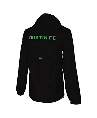 Stadium Essentials Men's Black Austin Fc Compete Quarter-Zip Hoodie Jacket