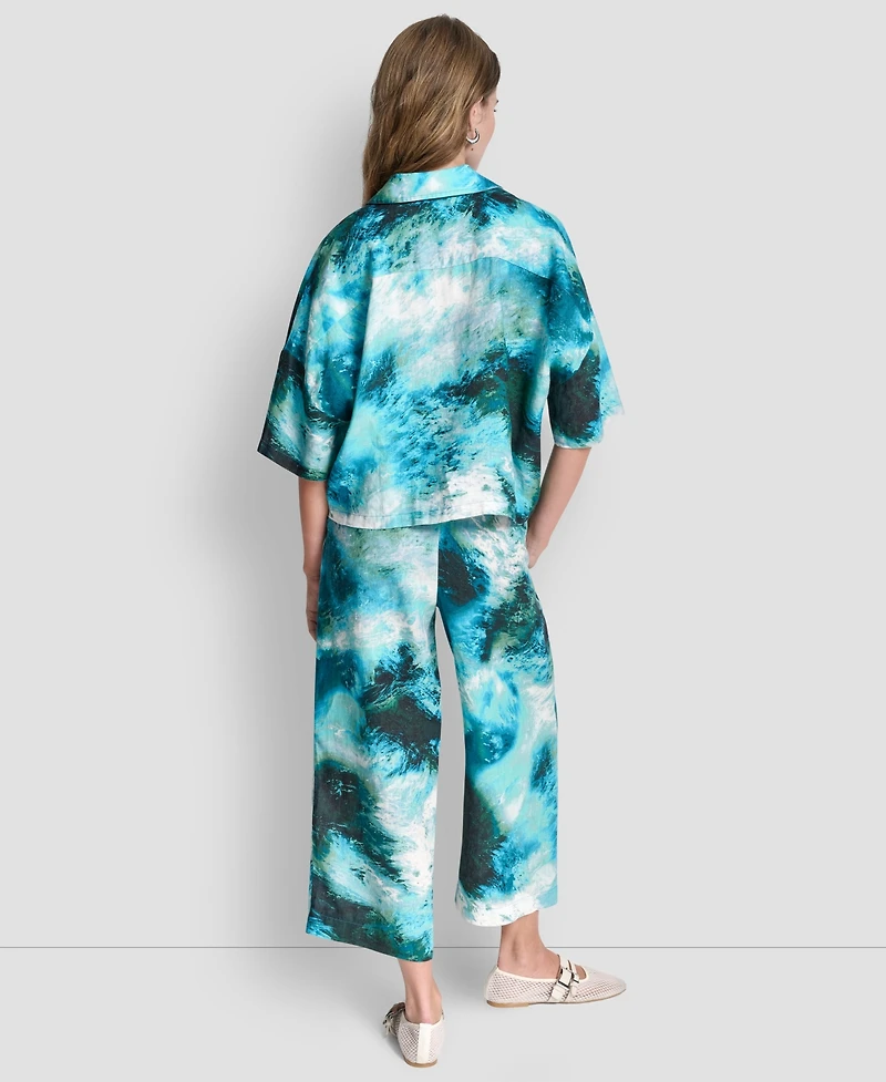 Dkny Women's Short Sleeve Printed Top