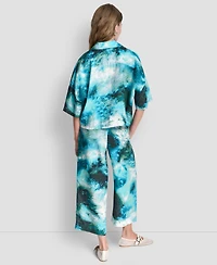 Dkny Women's Short Sleeve Printed Top