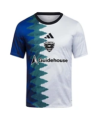 Adidas Big Boys and Girls White D.c. United 2025 Gaming Aeroready Pre-Match Jersey
