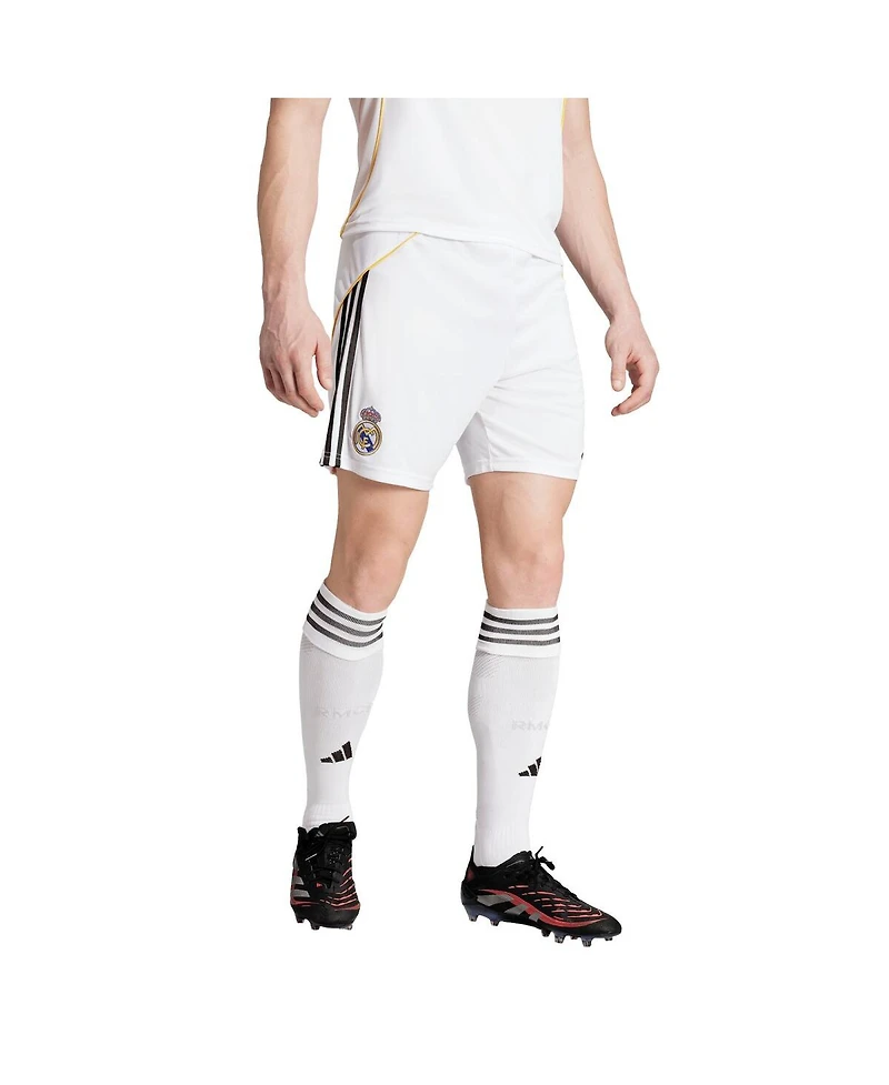 Adidas Men's White Real Madrid 2025/26 Home Aeroready Replica Shorts