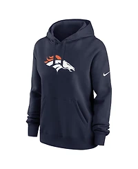 Nike Women's Navy Denver Broncos Club Fleece Pullover Hoodie