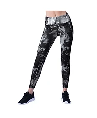 Msx by Michael Strahan Women's Black Atlanta Falcons Serena Tie-Dye Leggings