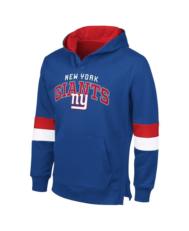 G-iii Sports by Carl Banks Men's Royal/Red New York Giants Adaptive Faceoff Pullover Hoodie