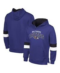 G-iii Sports by Carl Banks Men's Purple/Black Baltimore Ravens Adaptive Faceoff Pullover Hoodie
