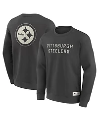 Fanatics Men's Charcoal Pittsburgh Steelers Elements Future Ground Lettering Pullover Sweatshirt