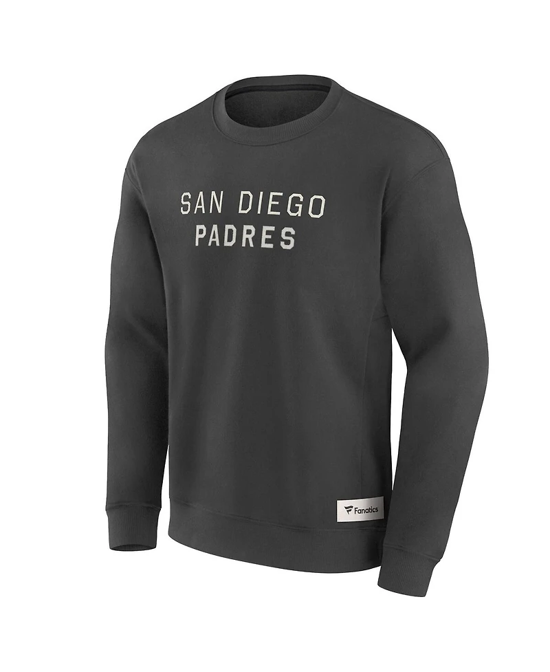 Fanatics Men's Charcoal San Diego Padres Elements Future Ground Lettering Pullover Sweatshirt