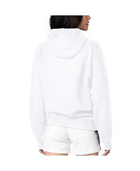G-iii 4Her by Carl Banks Women's White Chicago Bears Football Logo Fleece Tri-Blend Pullover Hoodie