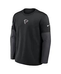 Nike Men's Black Atlanta Falcons Sideline Coach Therma-fit Long Sleeve T-Shirt
