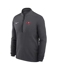 Nike Men's Anthracite Tampa Bay Buccaneers Lightweight Victory Dri-fit Half-Zip Pullover Hoodie