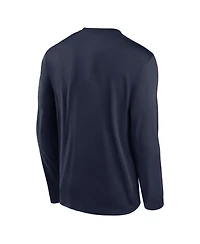 Nike Men's Navy Denver Broncos Primetime Legend Icon Performance Long Sleeve T-Shirt