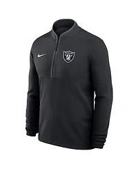 Nike Men's Black Las Vegas Raiders Lightweight Victory Dri-fit Half-Zip Pullover Hoodie