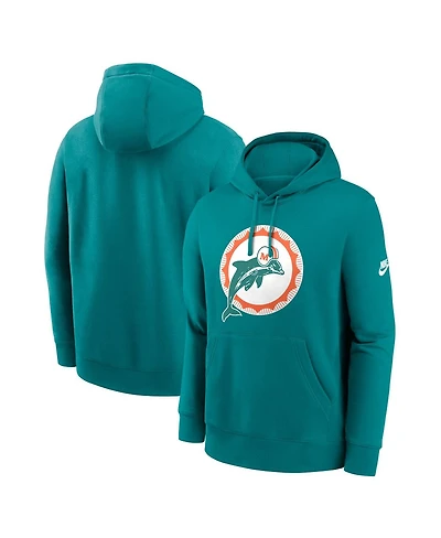 Nike Men's Aqua Miami Dolphins Club Fleece Pullover Hoodie