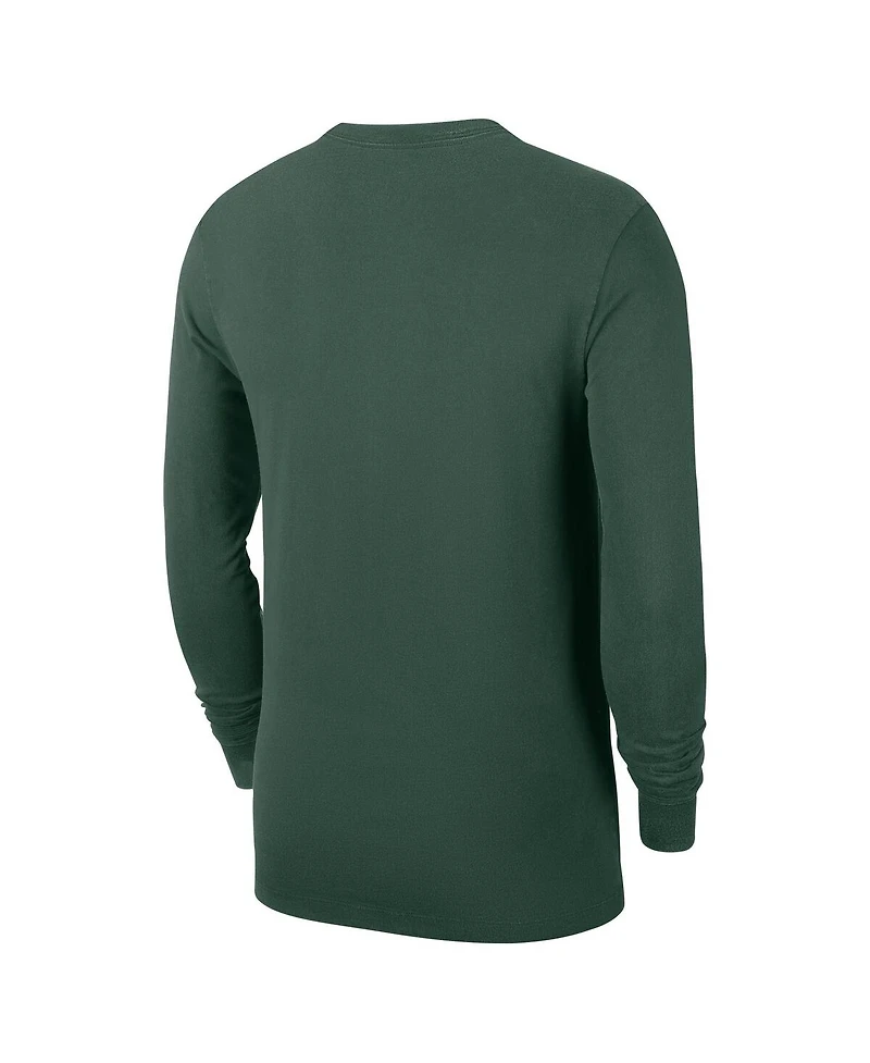 Nike Men's Hunter Green Milwaukee Bucks Authentic Long Sleeve Practice T-Shirt