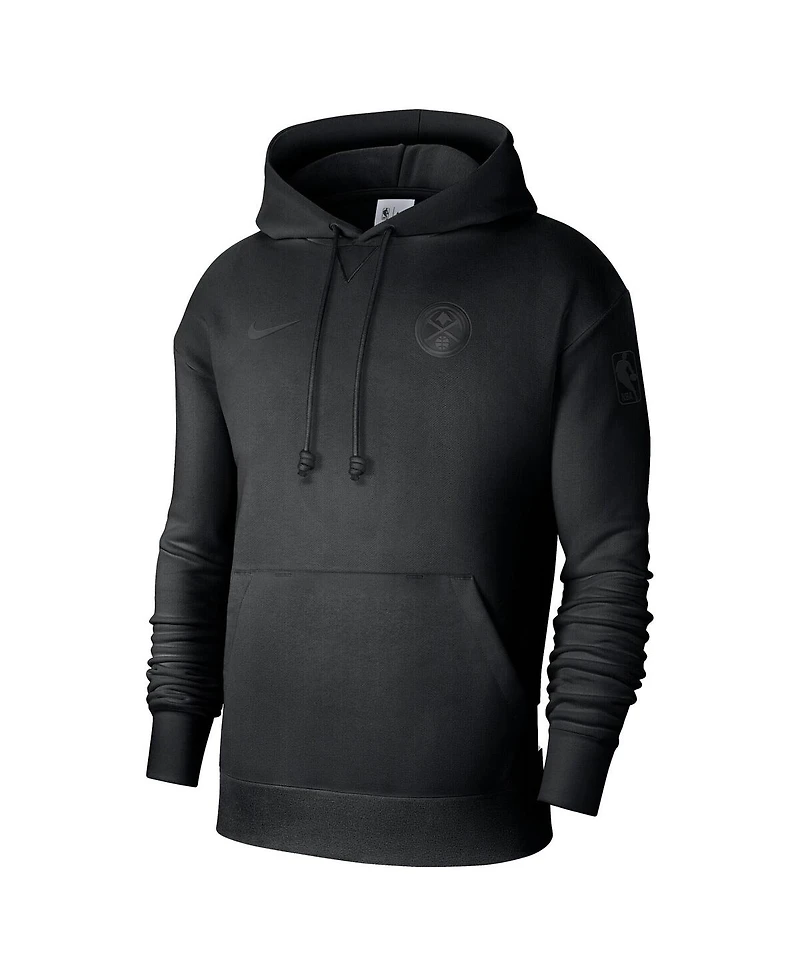 Nike Men's Black Denver Nuggets Authentic Travel Standard Issue Dri-Fit Hoodie
