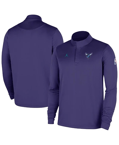 Nike Men's Purple Charlotte Hornets 2025/26 Authentic Coaches Quarter-Zip Dri-Fit Sweatshirt