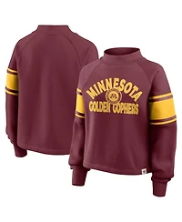Fanatics Women's Maroon Minnesota Golden Gophers Oversized Hometown Premium Punt Coverage Raglan Pullover Sweatshirt