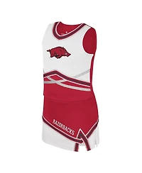 Colosseum Big Girls 2-Piece Cardinal Arkansas Razorbacks Lollipop Park Cheer Set