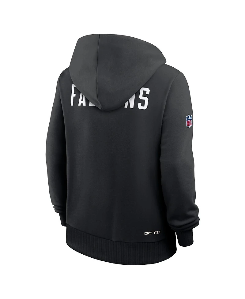 Nike Women's Black Atlanta Falcons Throwback Sideline Standard Issue Dri-fit Hoodie