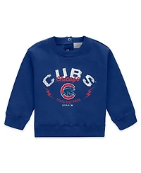 Wear by Erin Andrews Newborn 2-Piece Royal Chicago Cubs Fleece Crewneck and Pants Set