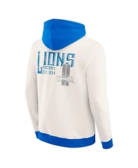 Darius Rucker Collection by Fanatics Men's Cream Detroit Lions Distressed Graphics Full-Zip Hoodie