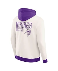 Darius Rucker Collection by Fanatics Men's Cream Minnesota Vikings Distressed Graphics Full-Zip Hoodie