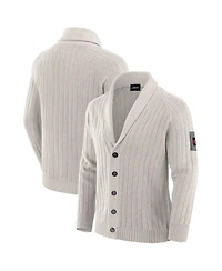 J. Palmer Men's Gray Kansas City Chiefs The Playmaker Cardigan Raglan Sweater