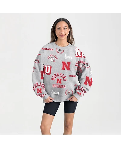 Gameday Couture Women's Gray Nebraska Huskers Always on Repeat Fleece Sweatshirt