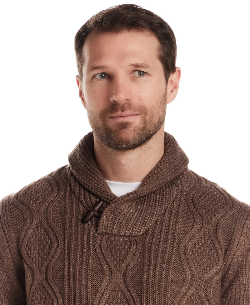 Weatherproof Vintage Men's Shawl Collar Sweater