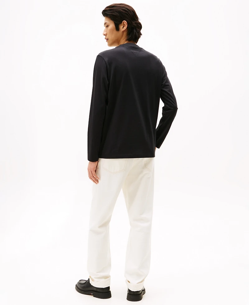 Tommy Hilfiger Men's Linear Flag Graphic Long Sleeves T-Shirt
