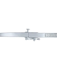 Macy's 2-Pc. Diamond Bangle Bracelet Set (1/5 ct. t.w.) in Sterling Silver