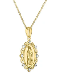 Macy's Diamond Pendant Necklace (1/20 ct. t.w.) in 10K Yellow Gold