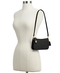 Coach Penn Signature Patent Leather Shoulder Bag