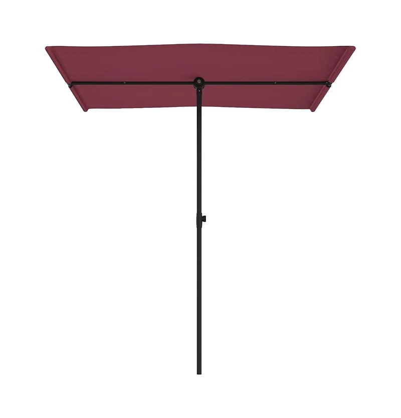 vidaXL Garden Parasol Bordeaux Red Polyester, Aluminum Medium