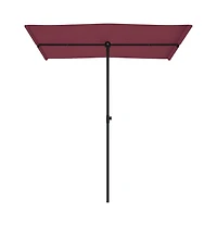 vidaXL Garden Parasol Bordeaux Red Polyester, Aluminum Medium