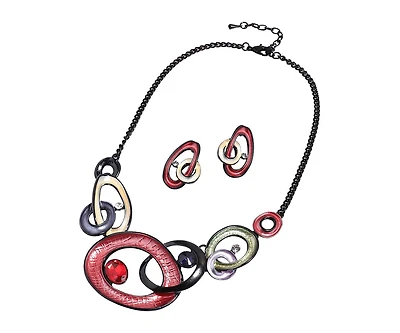 Sohi Textured Stone Jewellery Set